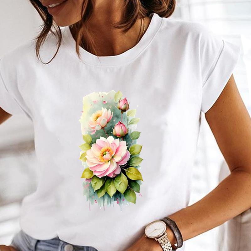 (Asian Size) Women Tee Top Clothing Trend Style Cute 90s Casual Printing Short Sleeve T Shirt Fashion Printed Lady Female Graphic T-shirts
