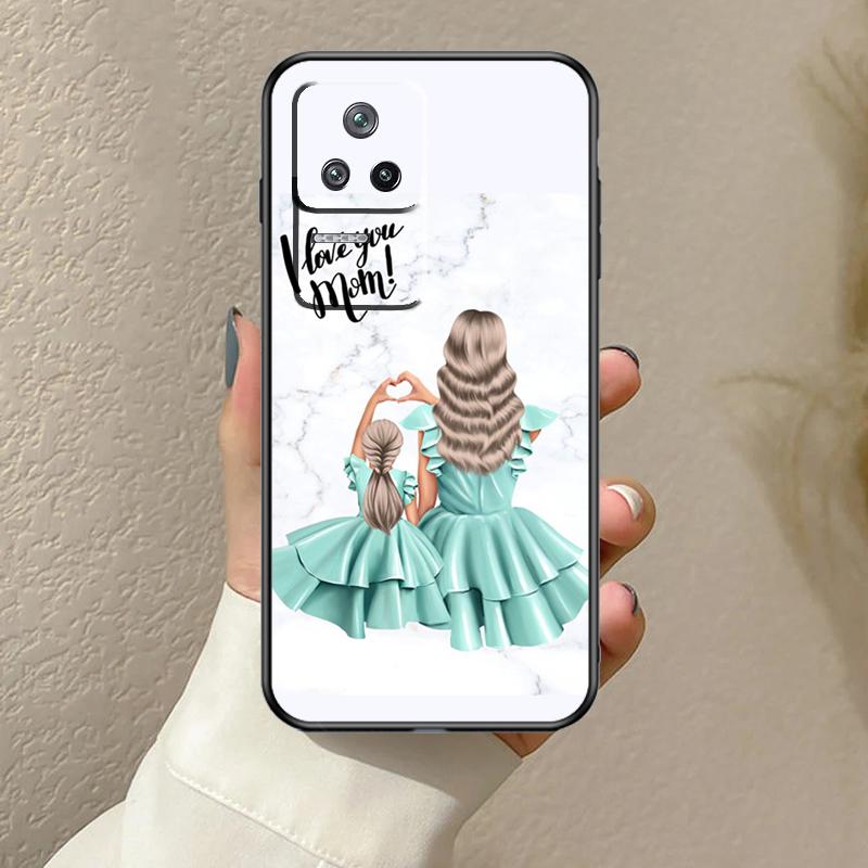 Baby Mother Brown Girl Family Case For Xiaomi 15 Ultra 13 14 13T 14T 15T Pro 17 Pro Ma POCO F7 F5 F6 X5 X6 X7 Pro Cover