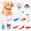JoyGrow Pretend Play Set, Walk with Your Dog, Moving Plush Toy with Sound, Robot Dog, Pet Care Kit, Doctor Play Toy, Feeding, Educational Toy,