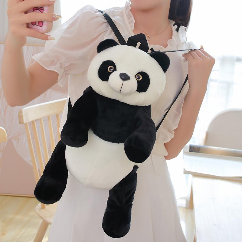 35/45cm Panda Plush Backpack Cartoon Cute Plush Toy Soft Stuffed Animal Shoulder Bag for Kids Girls Birthday Gifts