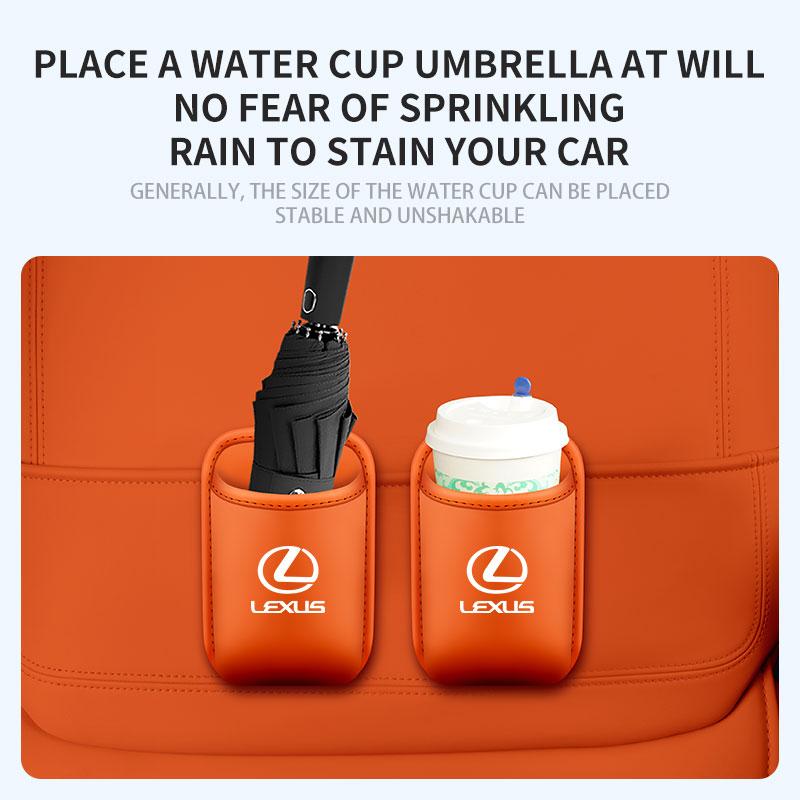PU Leather Car Cup Holder Organizer Box For Lexus ES GS IS LS RX NX UX LX GX RC LC RZ CT HS SC ES350 RX350 RX450h LS500h LC500 V PB9