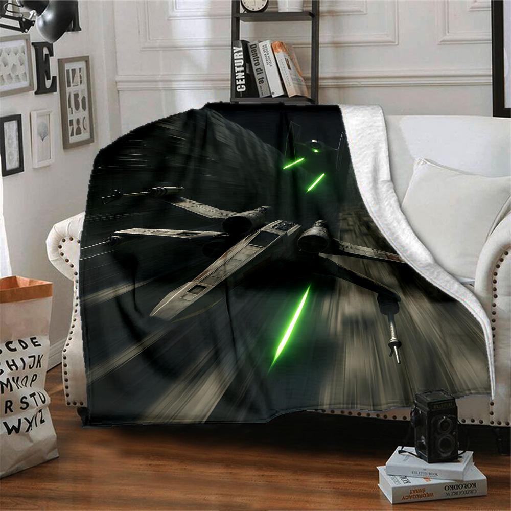 Star Wars Blanket Comfortable Great for Picnics Office Chair Seaside for All Seasons Digital Print Ideal Gift For Birthday Valentine'S Day