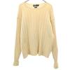 Polo by Ralph Lauren 90s Old Long Sleeve Sweater L Beige Knit Men's Used