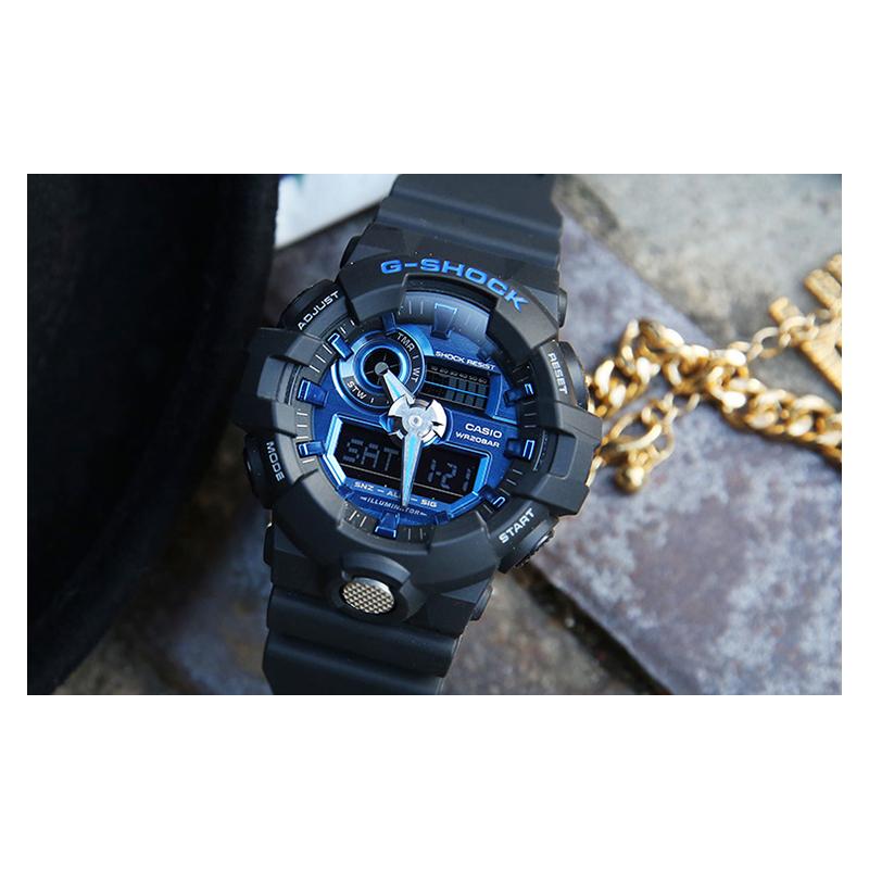 Casio G-SHOCK Серия Тематическая Модные Цветные Водонепроницаемые и Ударопрочные Двойной Дисплей Спортивные Наручные Часы Рекомендация для Активного Отдыха Кварцевый Механизм GA-710-1A2PR