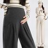 Maternity Pants Spring and Autumn Wear New Glutinous Rice Pants Do Not Restrain the Belly Small Wide Leg Pants Maternity Clothing Autumn