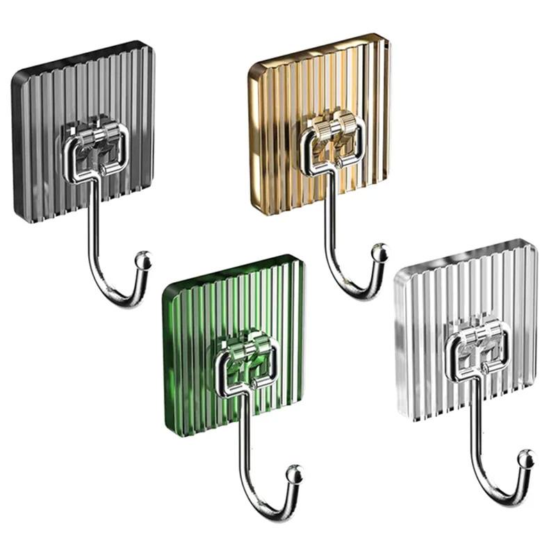 1 шт. Кухонные принадлежности, новый настенный крючок, роскошный держатель на липучке, съемный, без сверления, акриловая стойка для домашнего хранения