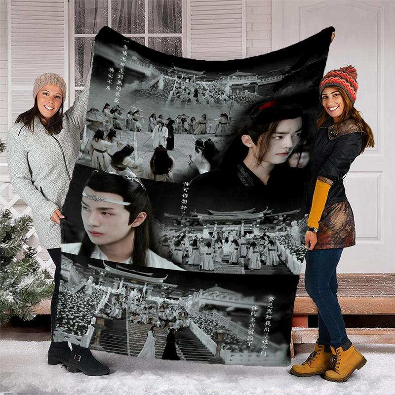 Warrior's Journey Print Flannel Blanket, Soft Warm Lightweight Throw Blanket for living Room,Sofa Bed Camping office