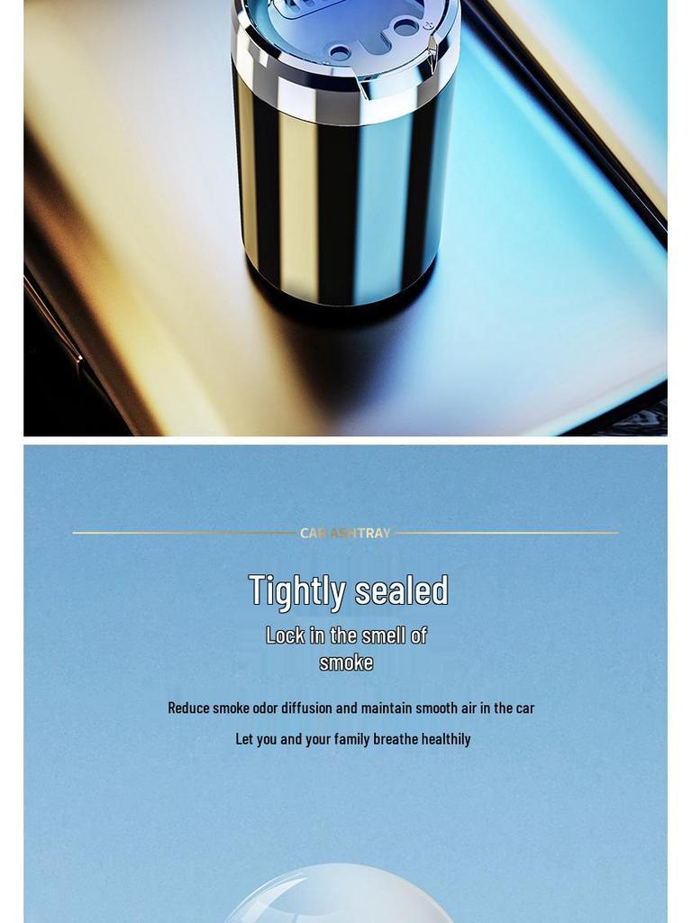 BYD Car Han Multifunctional Hanging LED Ashtray with Lid - Interior Accessory