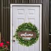 Экологичный декоративный многоразовый приветственный знак, фермерский дом, переднее крыльцо, искусственный венок, декор для праздника