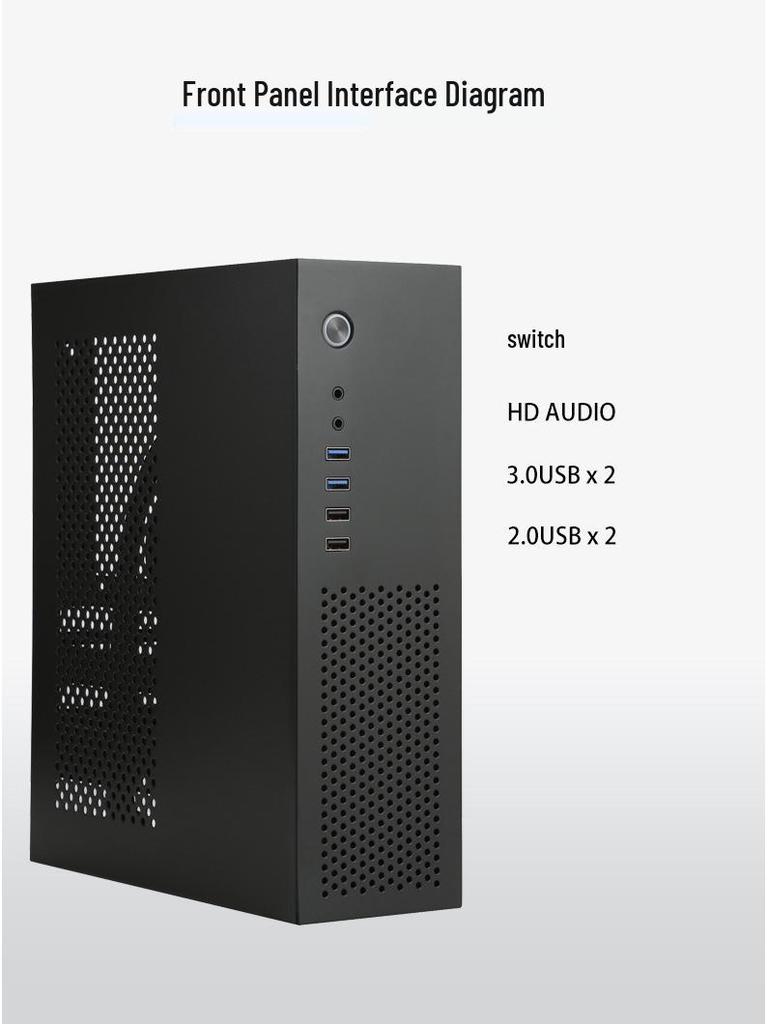 SKTC A10 Мини Горизонтальный/Вертикальный Корпус для HTPC Компьютера MATX 24x24 Материнская Плата Блок Питания 1U 7.3L