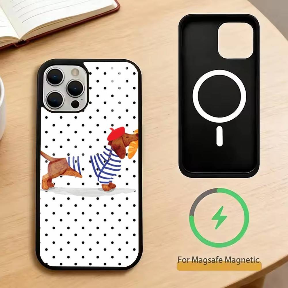 Sausage Dog   Phone Case For iPhone17,16,15,14,13,12,11 Plus,Pro Magnetic For Magsafe Wireless Charging