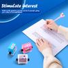 1pcs Teaching Stamp Math Problems Design Fill In The Blank Roller Reusable Student Digital Stamper Within 100 Math Practice