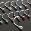 10 шт. Ювелирные изделия для пирсинга тела из нержавеющей стали, кристалл, кость носа, драгоценный камень, пуссет, кольцо-винт AVE