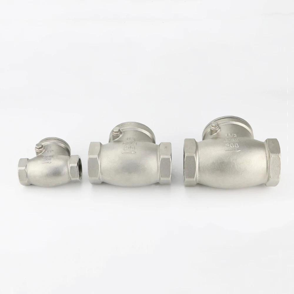 1/2" 3/4" 1" 2" BSPT Female BSPT Female Swing Check Valve 304 Stainless Steel