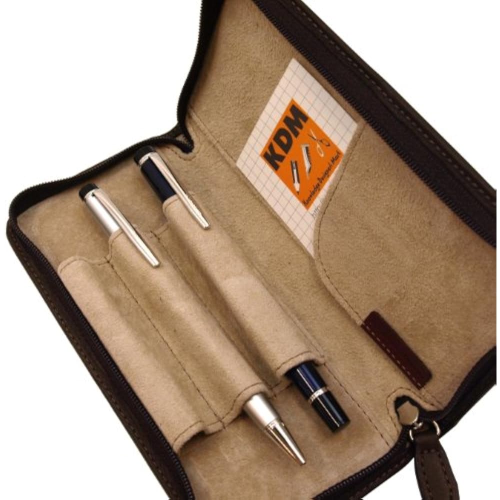 PILOT Pencil Case Pensamble Zipper Pen Case 01DBN Dark Brown PSPC01DBN