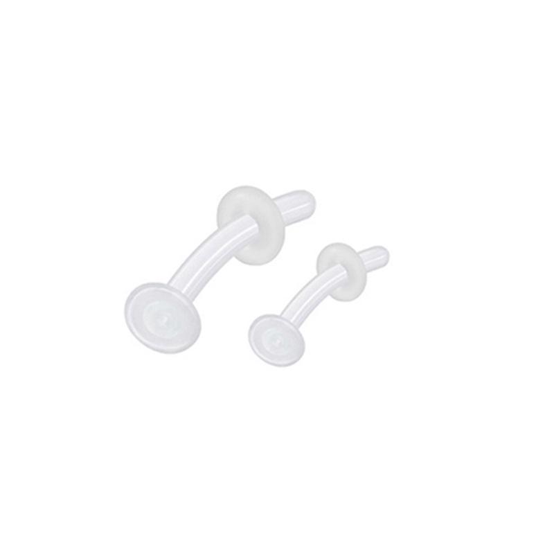 Прозрачный цвет Стекло C-образный L-образный пирсинг кольцо для носа - Невидимая изогнутая штанга Украшения для носа