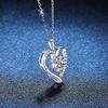 Heart Necklace 100% 925 Sterling SilverColor  Pendant Necklace For Women Sparkling Wedding Party Fine Jewelry 2025