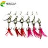 HENGJIA Рыболовная ложка 0,3 унции, металлическая жесткая наживка, рыболовные приманки для щуки, снасти, крючок, партия, 5 цветов в случайном порядке