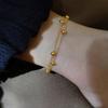 [HS]1Pc Titanium Steel Simple Ball Bracelet Women Colorfast Anti-fade Wristband Daily Wear Birthday Gift Fashion Fine Jewelry