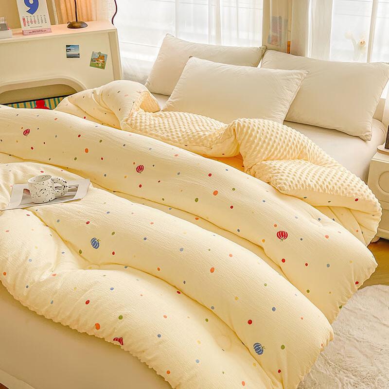 OEING Double-Layer Crinkled Gauze Winter Quilt