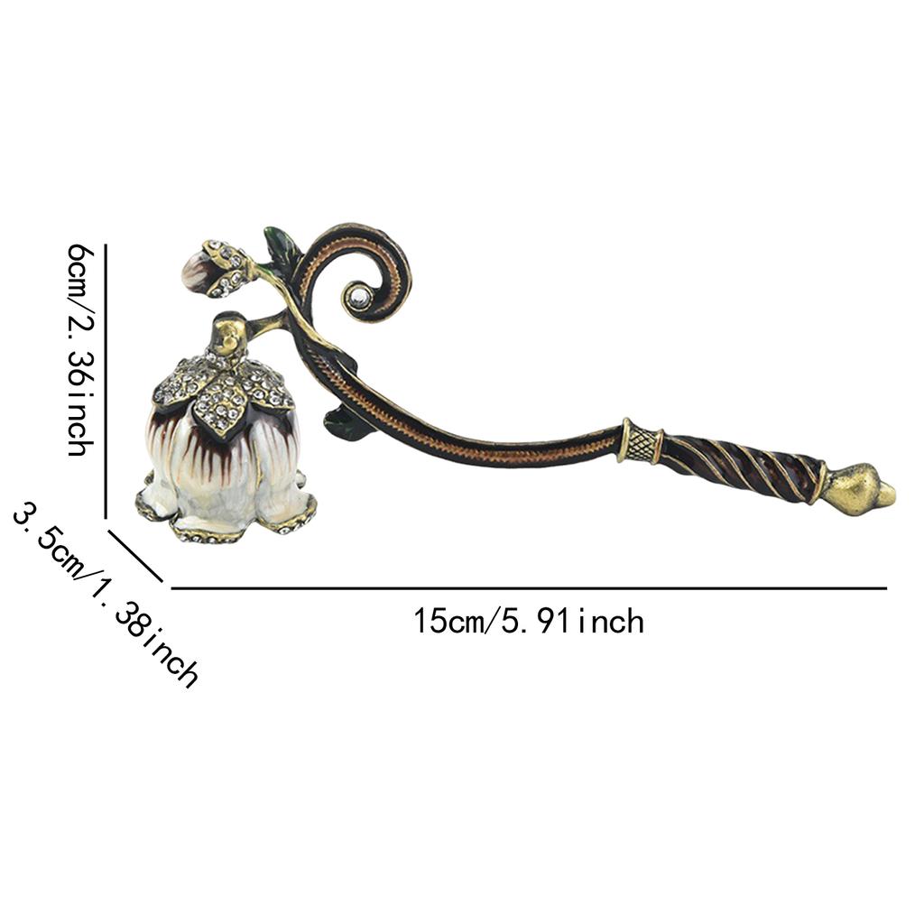 Гаситель свечей с длинной ручкой, противоскользящий инструмент для гашения свечей, гравировка цветов, триммер для фитиля для любителей свечей, украшение для дома