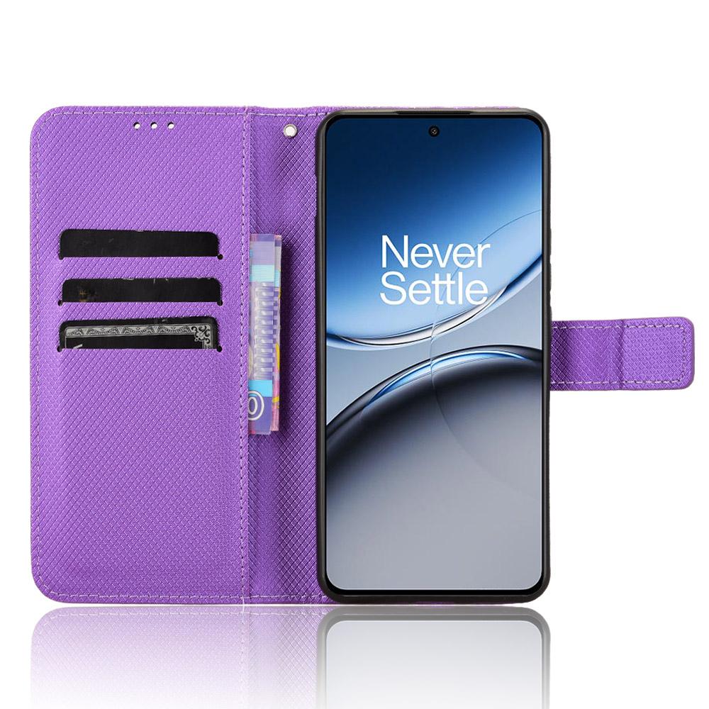 For OnePlus Nord 4 5G Phone Stand Case Diamond Texture PU Leather Cover Wallet