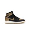 Кроссовки Air 1 Retro High OG GS Black Gold для детей, металлик-золотой парус FD1437-071