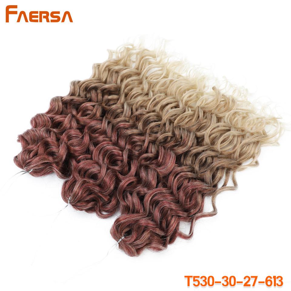 Волосы Ocean Wave Crochet Deep Wave Hawaii Curl Crochet Braids Синтетические косички Наращивание волос Ombre Blonde 18 дюймов Африканские кудри
