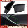 Car Inner Door Storage Box for Volkswagen VW Tiguan 2010-2017 Door Armrest Stowing Case Box Tray Container Organizer