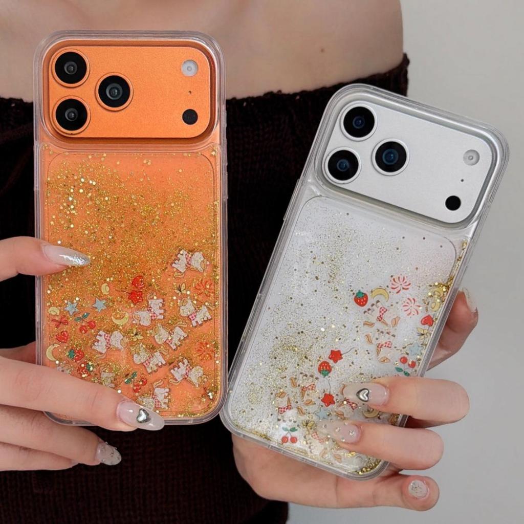 Креативный Забавный Чехол для iPhone 16/17 Pro с Жидким Песком и Лошадкой, Совместимый с 14/15 Pro Max, Женский