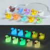 100 шт. мини-светящиеся утки, украшения для автомобиля, милые креативные украшения ручной работы из смолы, украшения для интерьера, украшения для дома (Случайные цвета)