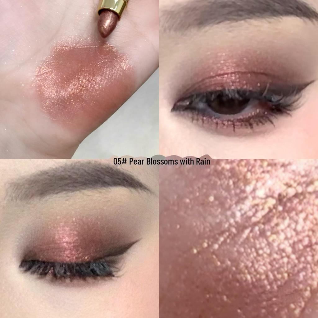 SHAQINUO Двухсторонний глянцевый карандаш для век: Перламутровый, матовый, осветляющий, водостойкий, устойчивый к поту, эффект шелкопряда для век одним касанием.