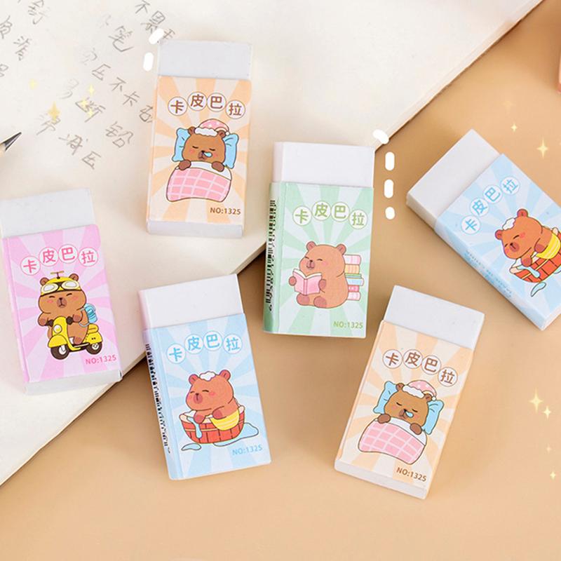 10 шт. художественные принадлежности прочный ластик для студентов обучающие инструменты креативный простой стильный ластик для рисования мультяшный милый ластик капибара