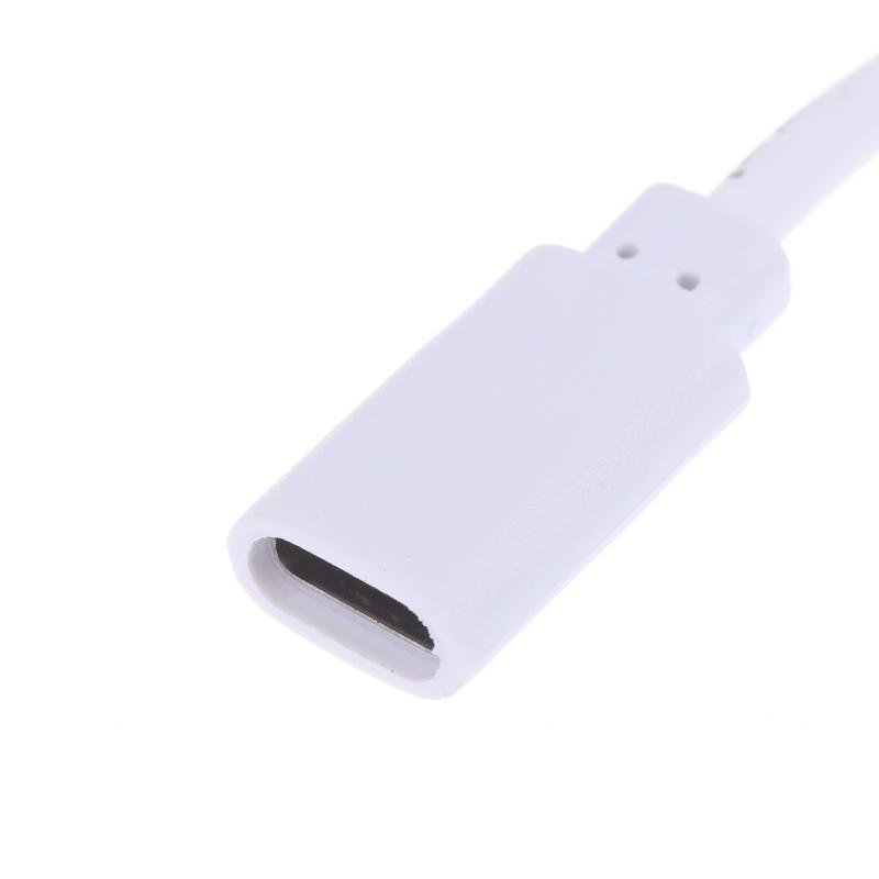 1/3 шт. Кабель питания USB-C на Type C 5V2A Короткий удлинитель USB C с выключателем для USB-вентилятора, светодиодных лент, настольной лампы