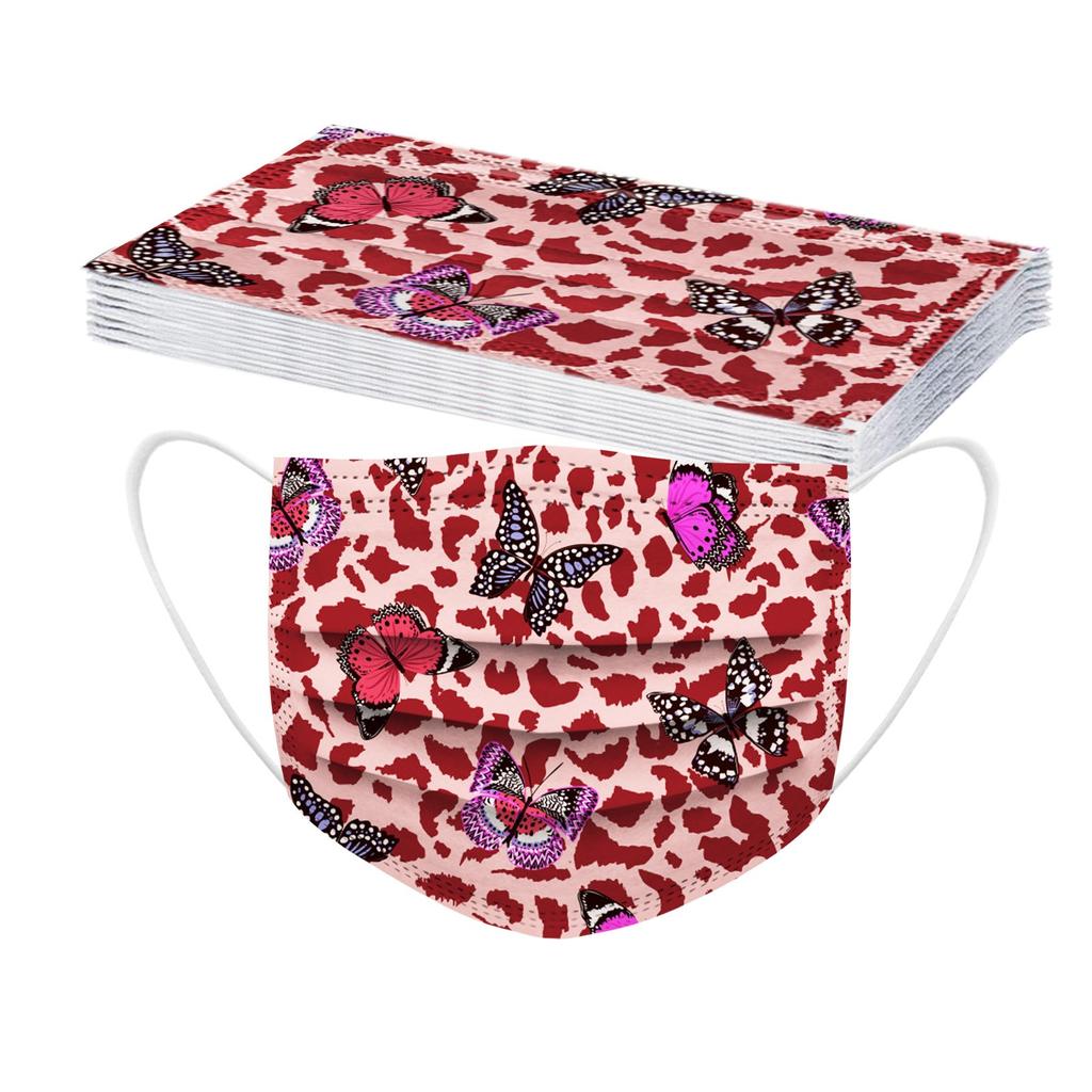 10PCS Adult's Mask Paisley Print Disposable Face Mask Industrial 3Ply Ear Loop