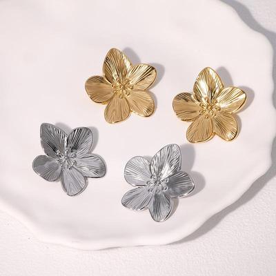 Винтажные серьги-пусеты из нержавеющей стали с цветочным узором – Улучшенный дизайн, Не выцветающие, Универсальные, для женщин