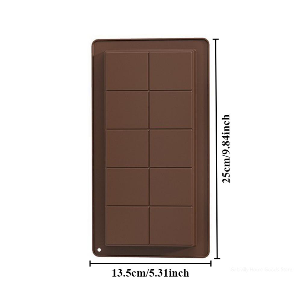 Форма для шоколадных батончиков глубокая с 10 пакетиками, толстая форма для шоколада dubai для начинки батончиков фисташковая шоколадная плитка