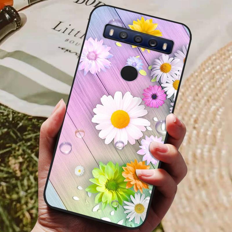 Чехол для TCL 10 SE Черный ТПУ Силиконовый Чехол Для Телефона TCL 10SE Чехлы tcl 10se T766H T766J T766U T766A Fundas Бампер Мраморный