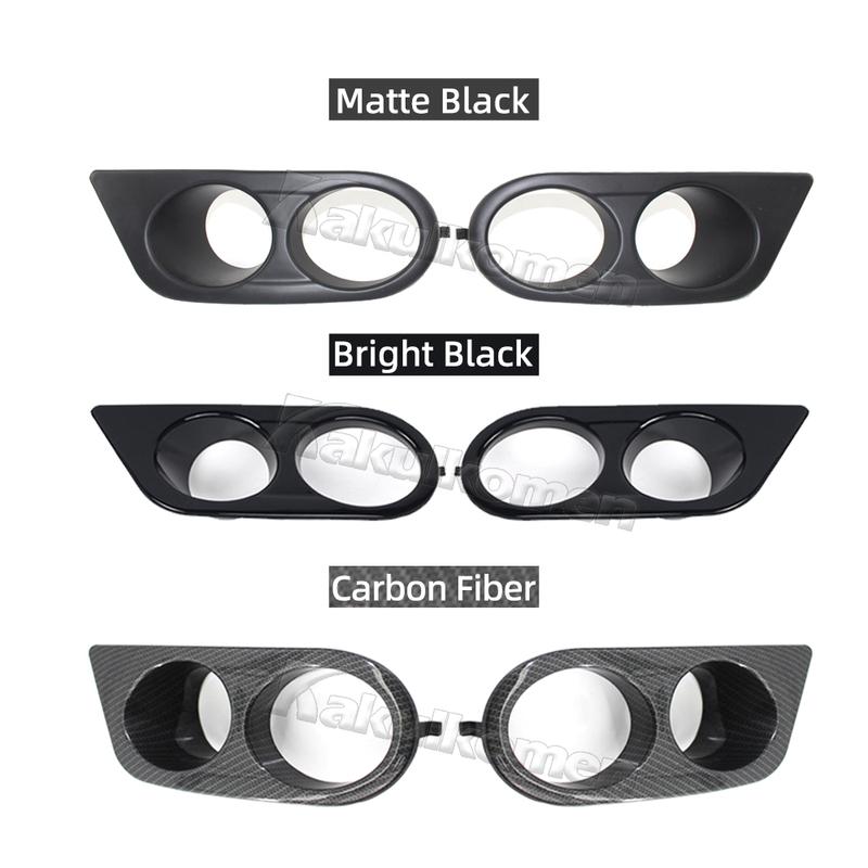 Carbon Fiber Fog Light Cover for BMW E46 M3 2001-2006 Glossy Black Fog Lights Grill Frame Surrounds Air Duct Fog Lamp Hood