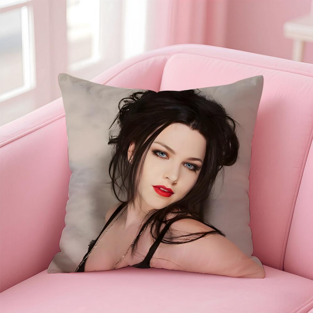 American Sexy Singer Evanescence AAmy Lee Cushion Cover Pillow Case Soft Skin Friendly Fabric  Concealed Zipper