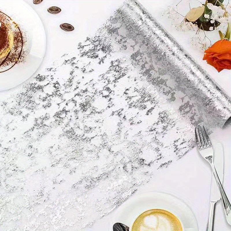 Блестящая металлическая дорожка для стола золотисто-розового цвета, серебряная дорожка для стола, декор обеденного стола для вечеринки, дня рождения, свадьбы, обеденного стола