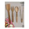 Hornbeam Wood Wooden Spoon Fork Spatula Tongs Set Of 4 Food Serving Set Kitchen Set