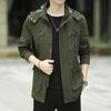 Весенне-осенняя новая куртка мужская с капюшоном в американском повседневном спортивном стиле, модная универсальная зеленая рабочая куртка тренд