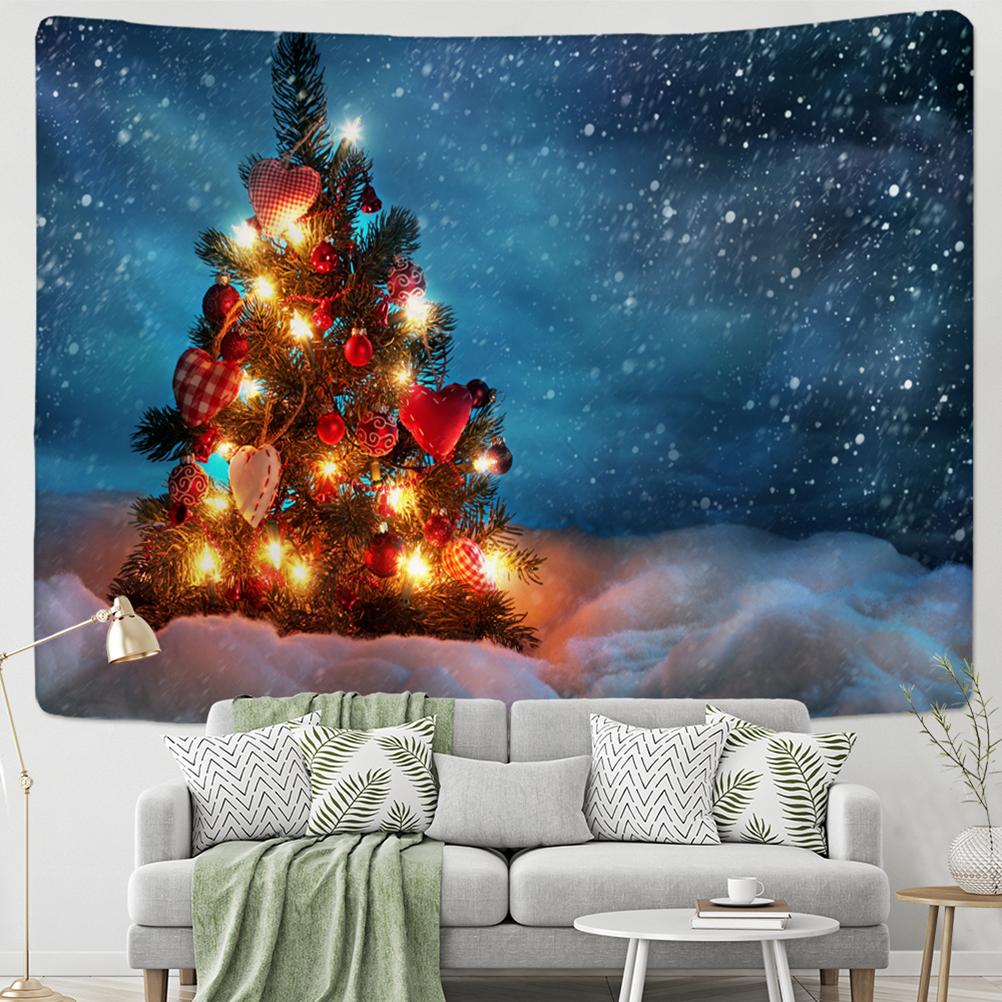 Украшение дома Рождественская серия Happy Christmas Печать Poly Poly Petrapeteta Настенный пейзажный фон Ткань Tapiz