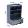 6-Grid Oblique Pen Holder Solid Color Cosmetics Storage Box Stationary Organizer  Home
