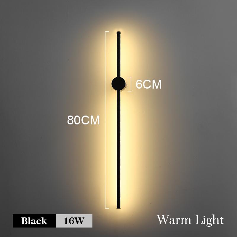 Светодиодный настенный светильник, современный длинный настенный светильник, регулируемый для дома, спальни, лестницы, гостиной, настенного бра, освещения, дивана, фона