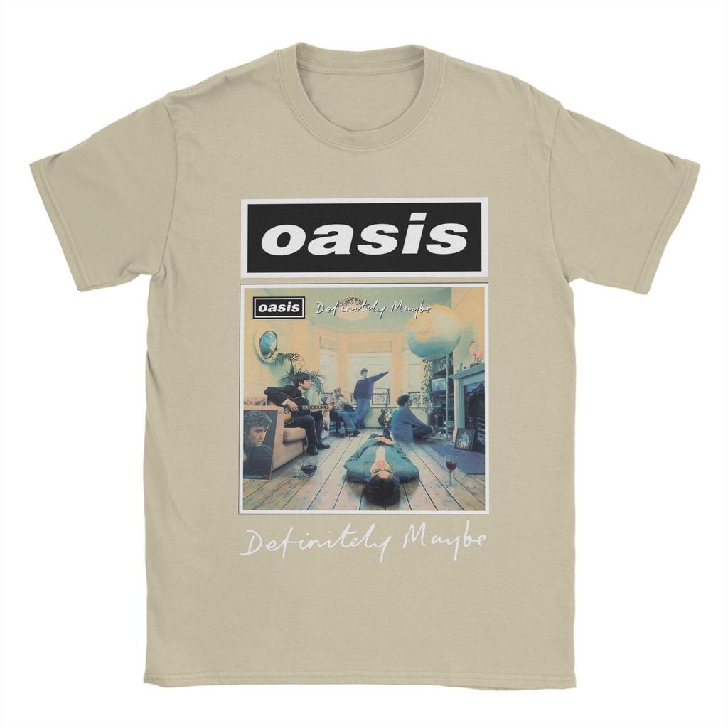 Oasi/s Рок-группа Футболки Мужские Чистый хлопок Веселая футболка Круглый вырез Минималистичные Определенно Футболки Топы с коротким рукавом Подарок на день рождения