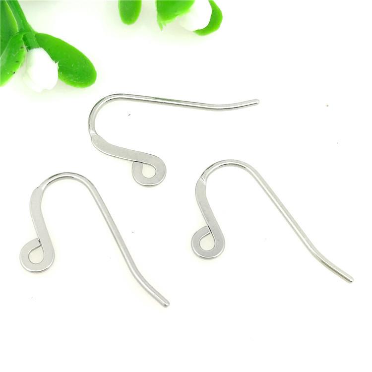 Stainless Steel Ear Hook Trim Assembly Earrings Flatten Fish Mouth U-shaped Ear Hooks DIY Fashion Handmade Jewelry Findings