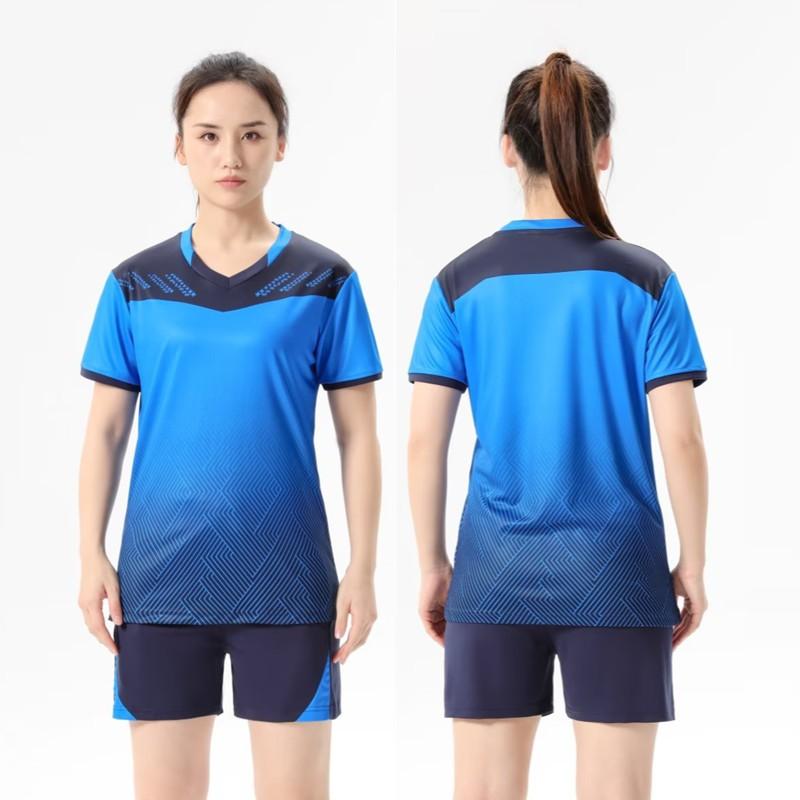 Breathable Short Sleeve Sports Jersey Set Men Women Volleyball Ping Pong Team Matches