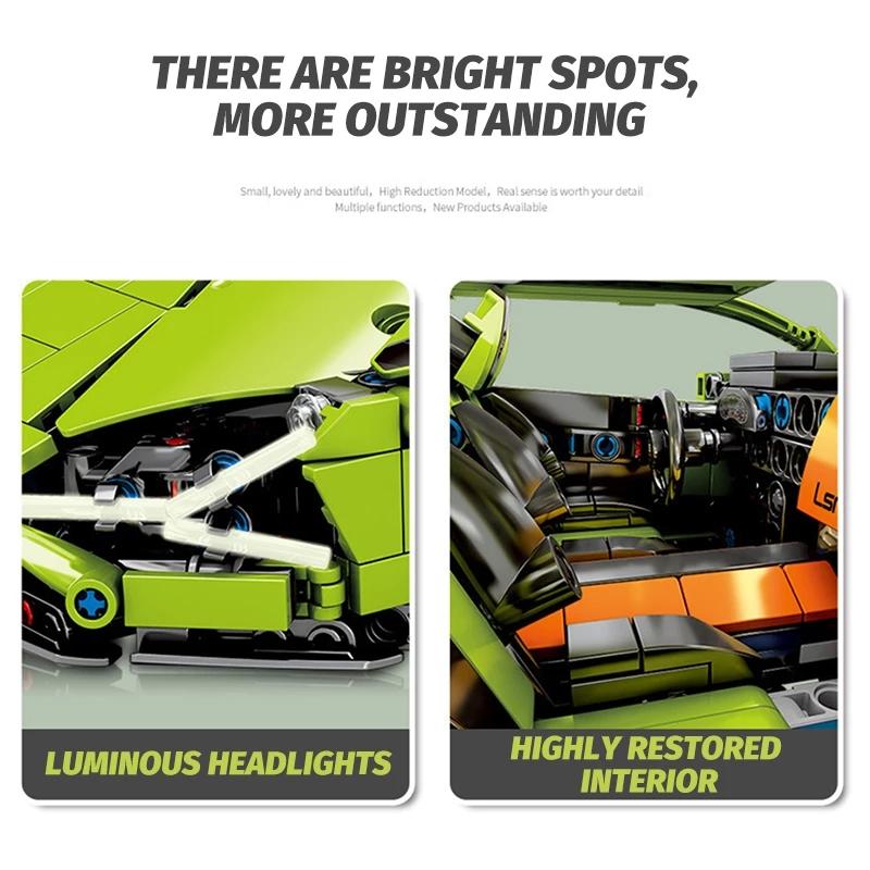 Mt Toys Новый высокотехнологичный гоночный автомобиль Lambor Sian FKP 37 Набор кубиков, совместимый с 42115 Технические строительные блоки, игрушки для детей, Рождество